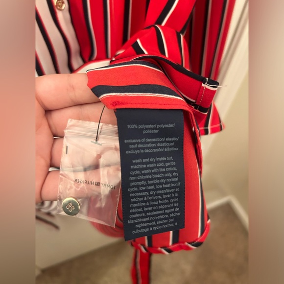 Tommy Hilfiger Button Down Wrap Front Blouse - Picture 5 of 5